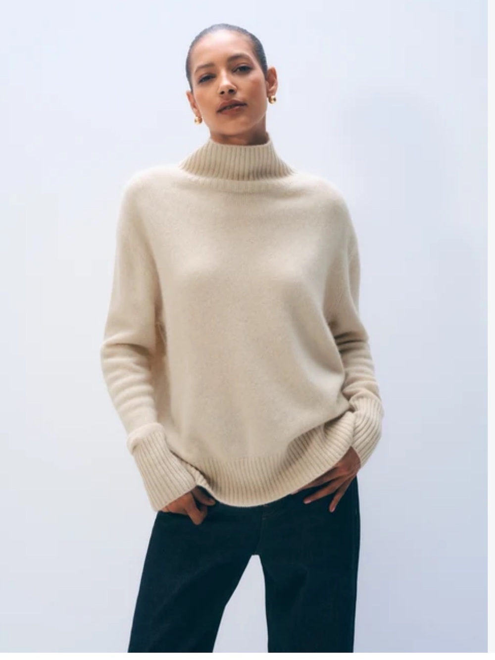 White and Warren cashmere turtleneck sweater